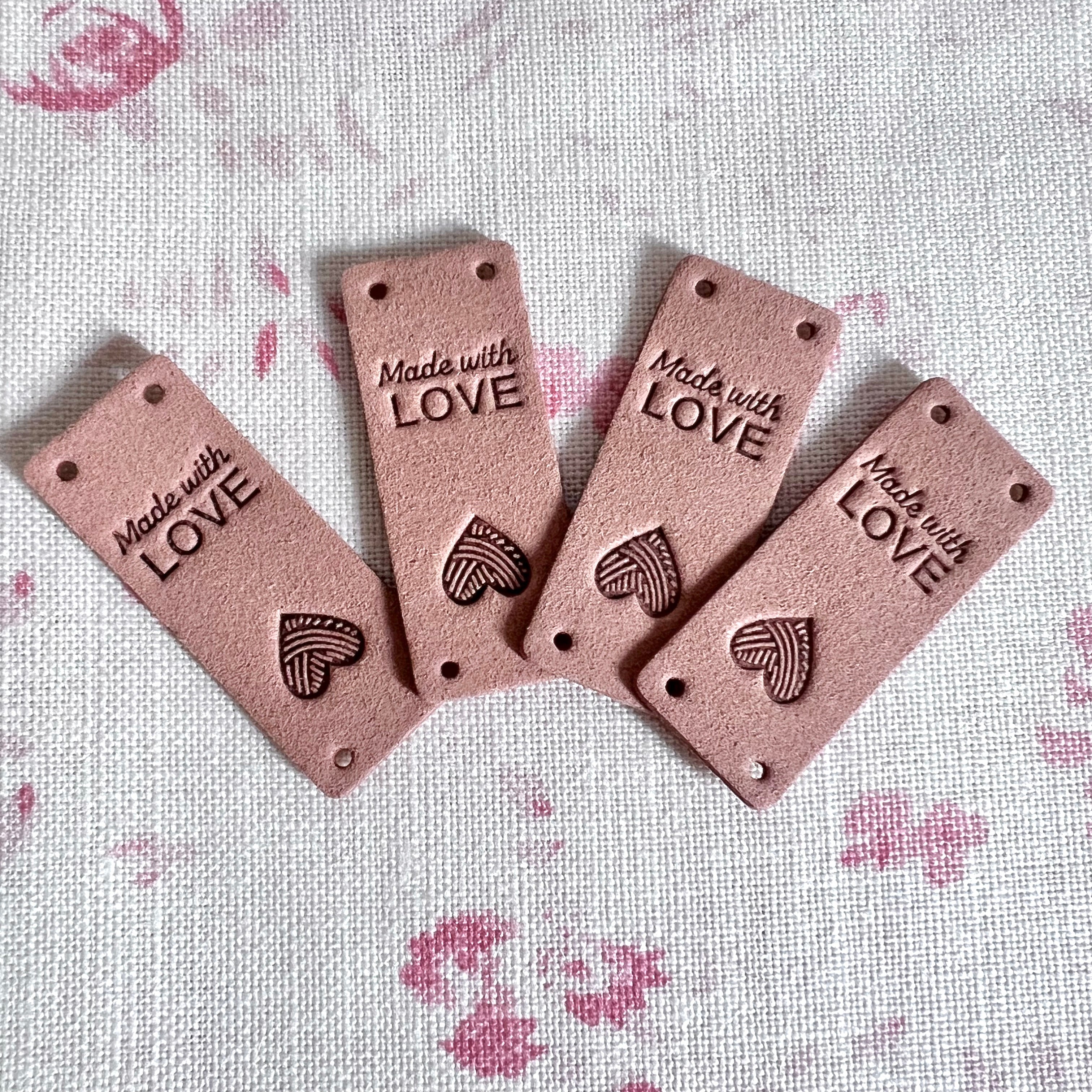 20Pcs Tags Handmade With Love Labels Clothing Tags DIY Crafts Sewing  56*1_cd