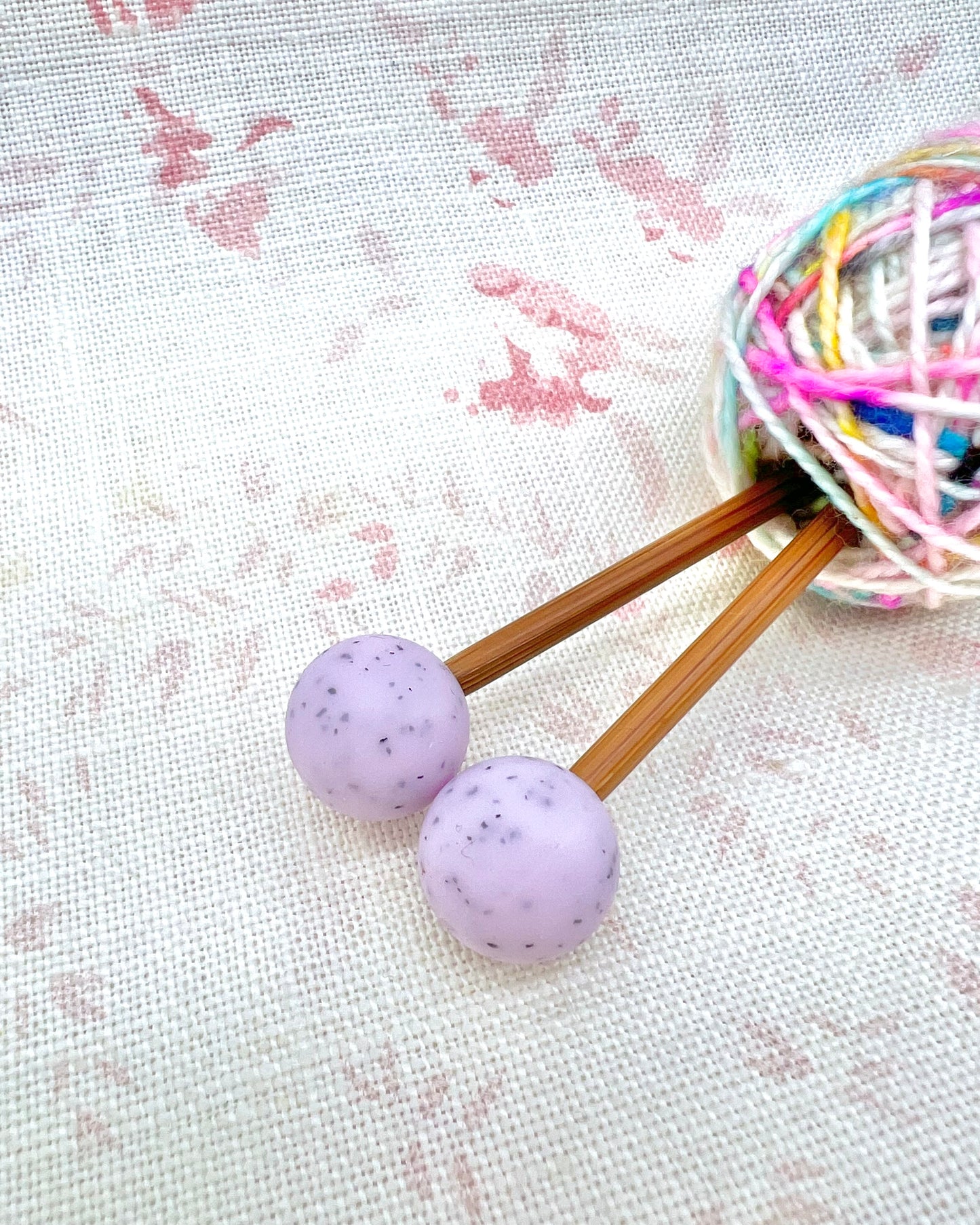 Speckled Knitting Needle Stoppers