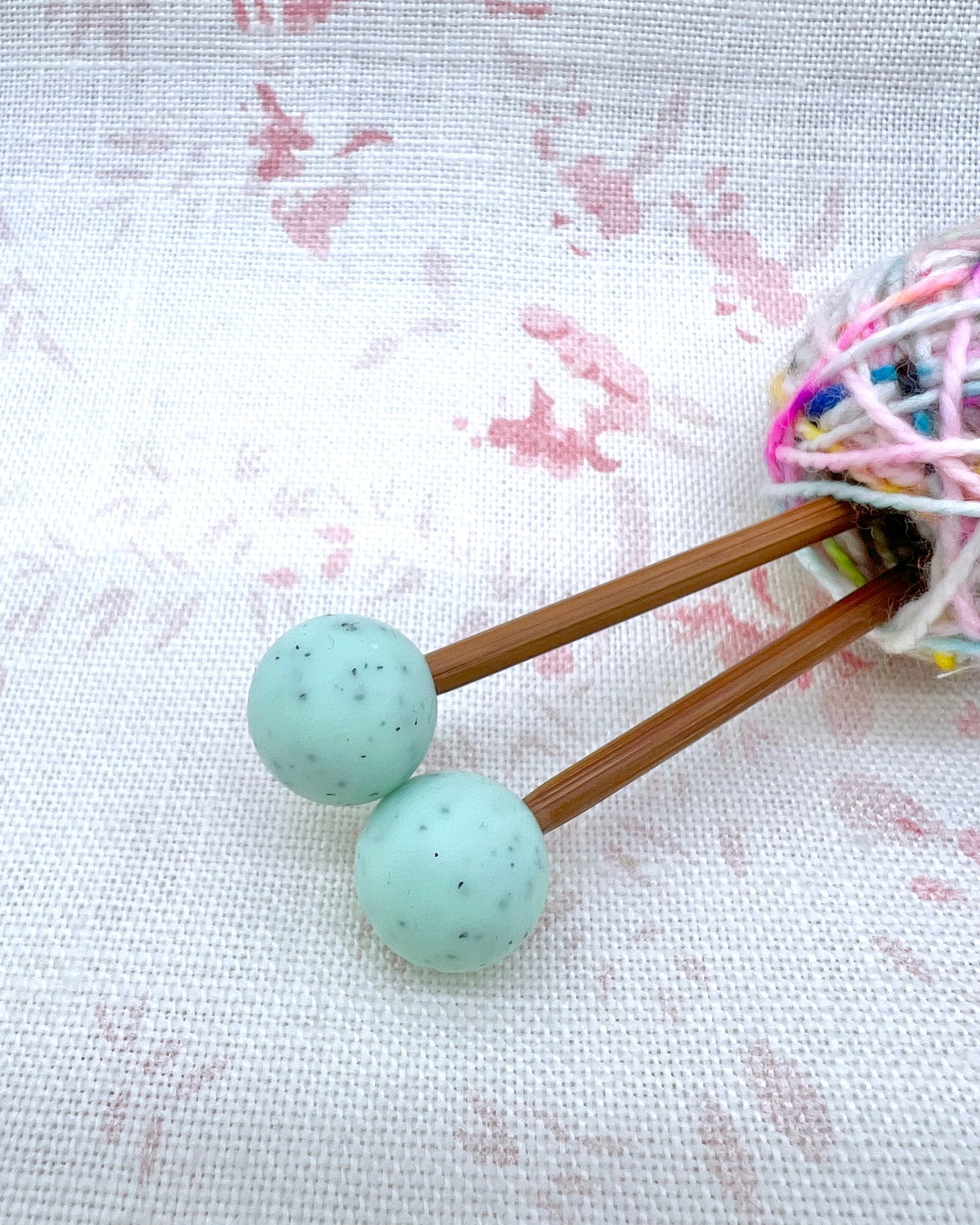 Speckled Knitting Needle Stoppers