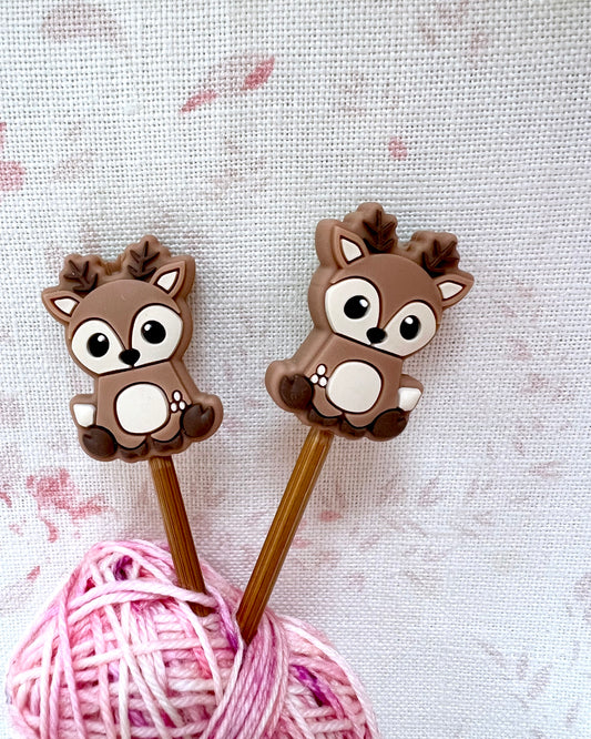 Reindeer Needle Stoppers - Brown