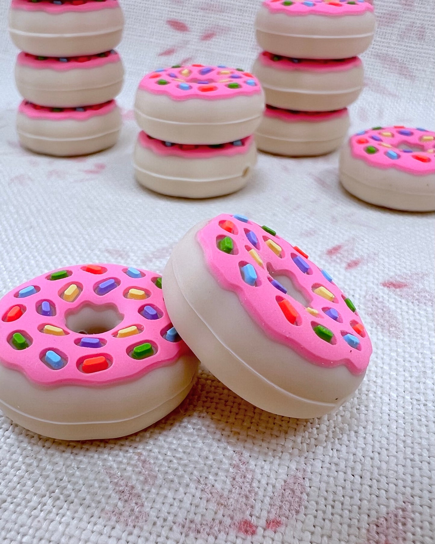 Tapones para agujas de tejer Donut - Rosa