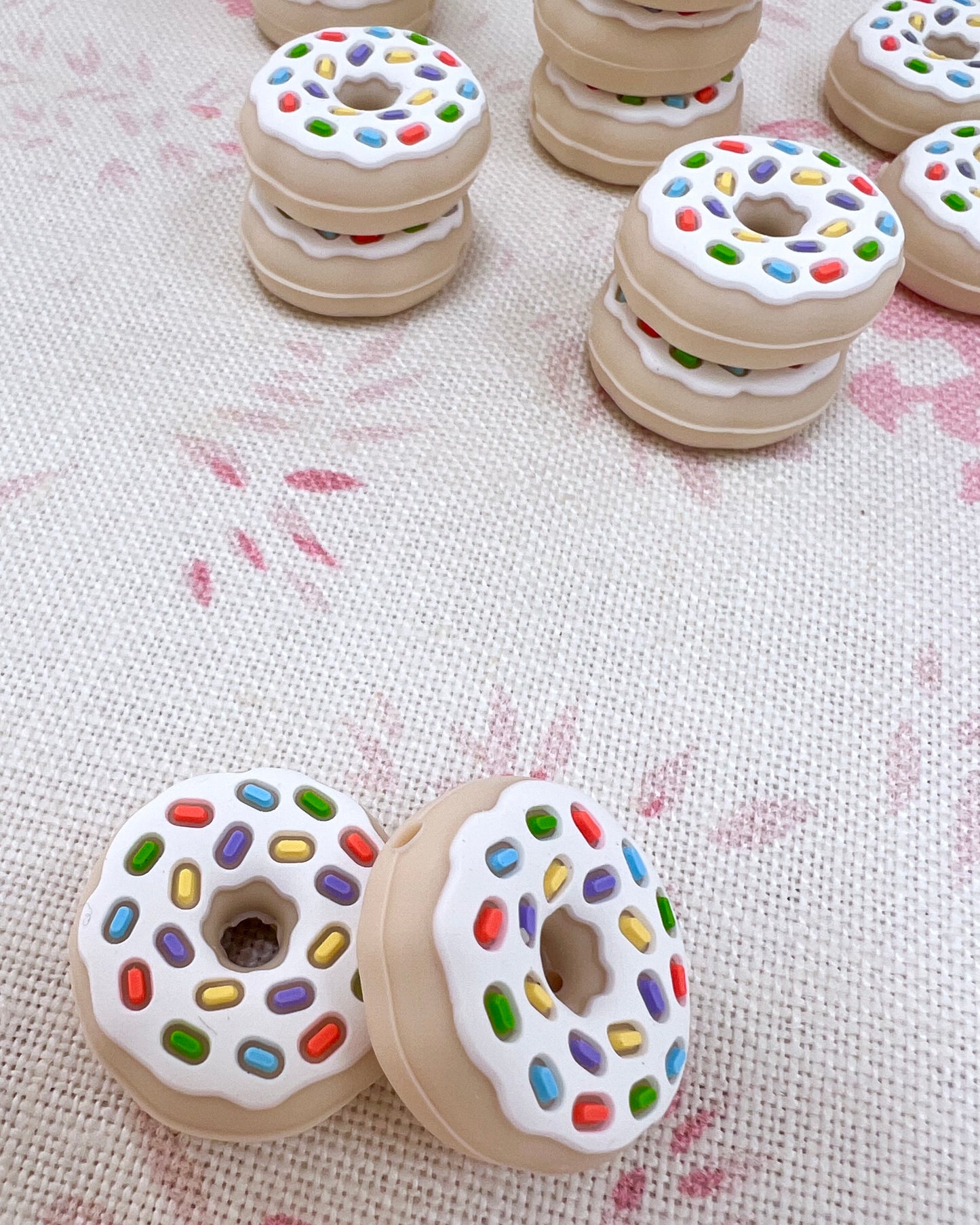 Knitting needle stoppers one pair Donuts