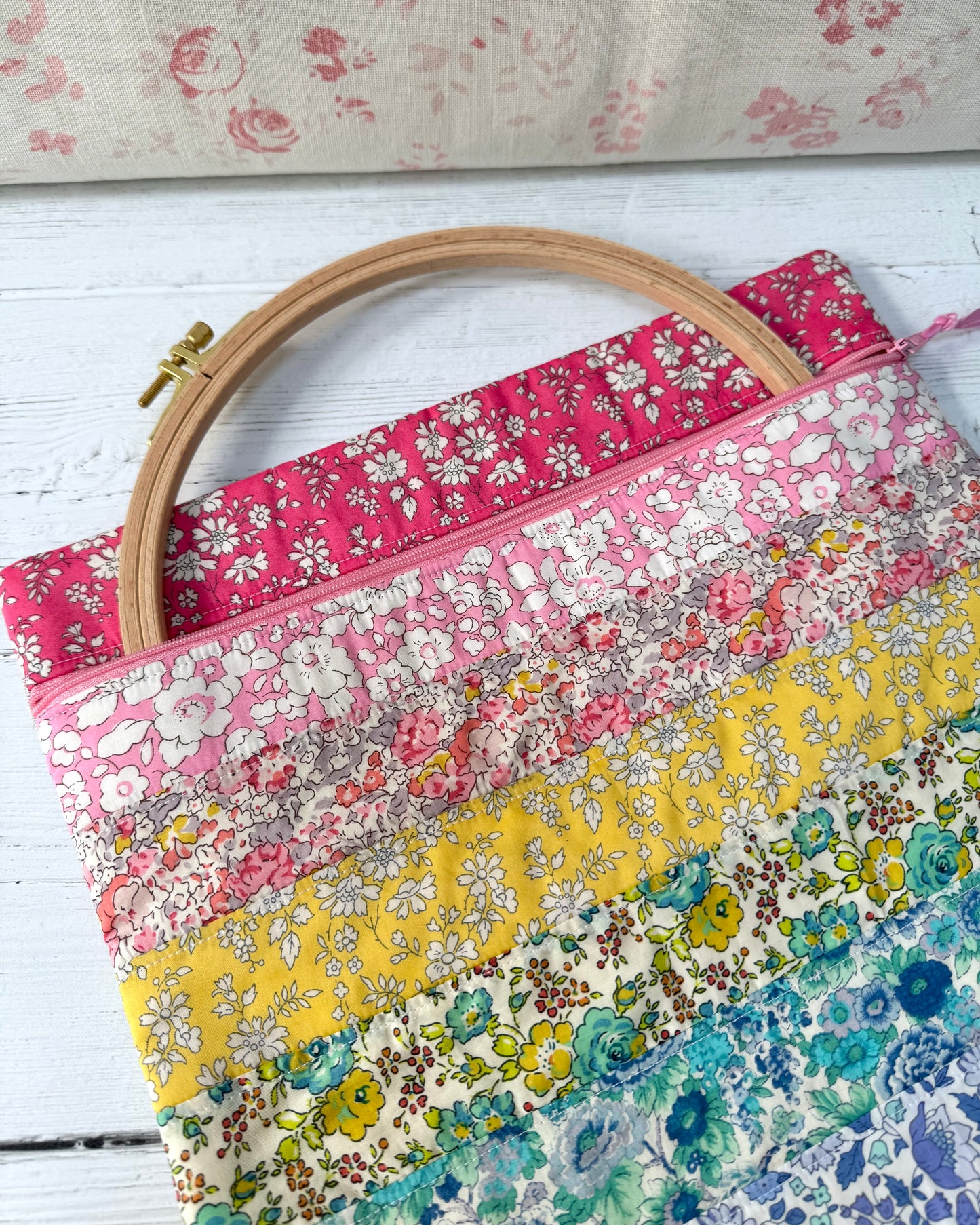 Rainbow Liberty of London Sewing Project Bag