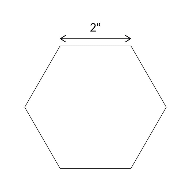 Sew & Quilt - English Paper Piecing Templates 2" Hexagon x 50