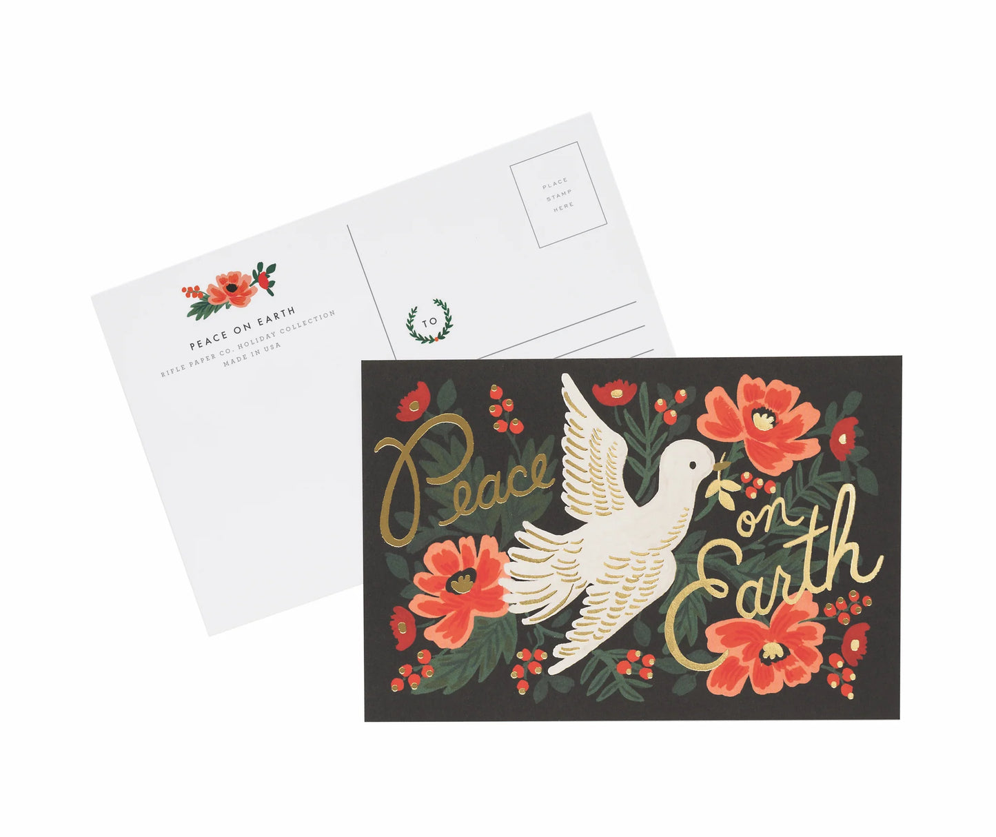 Rifle Paper Co. - Set of Ten Peace On Earth Christmas Postcards