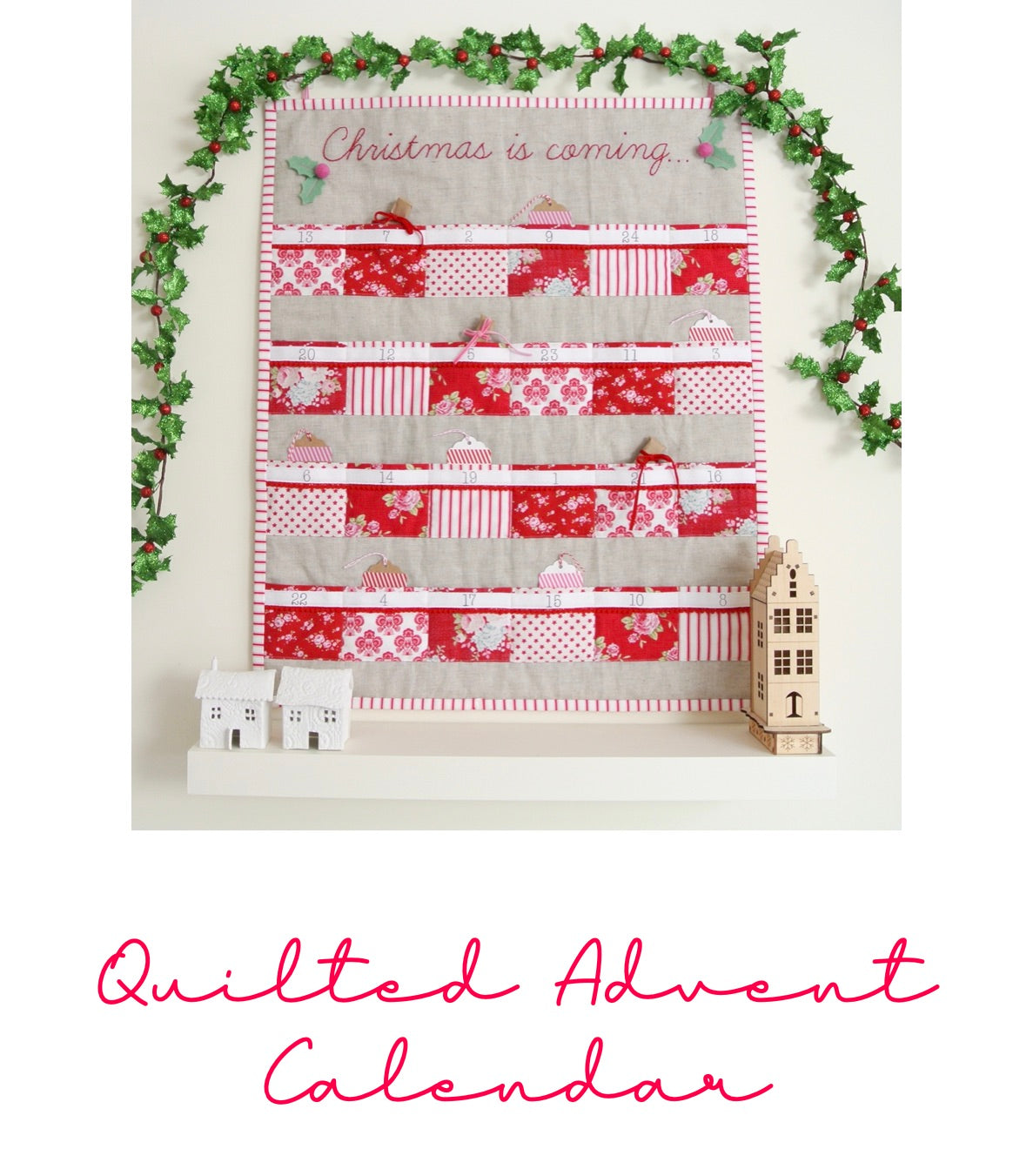 Quilted Advent Calendar Kit- Red & Pink