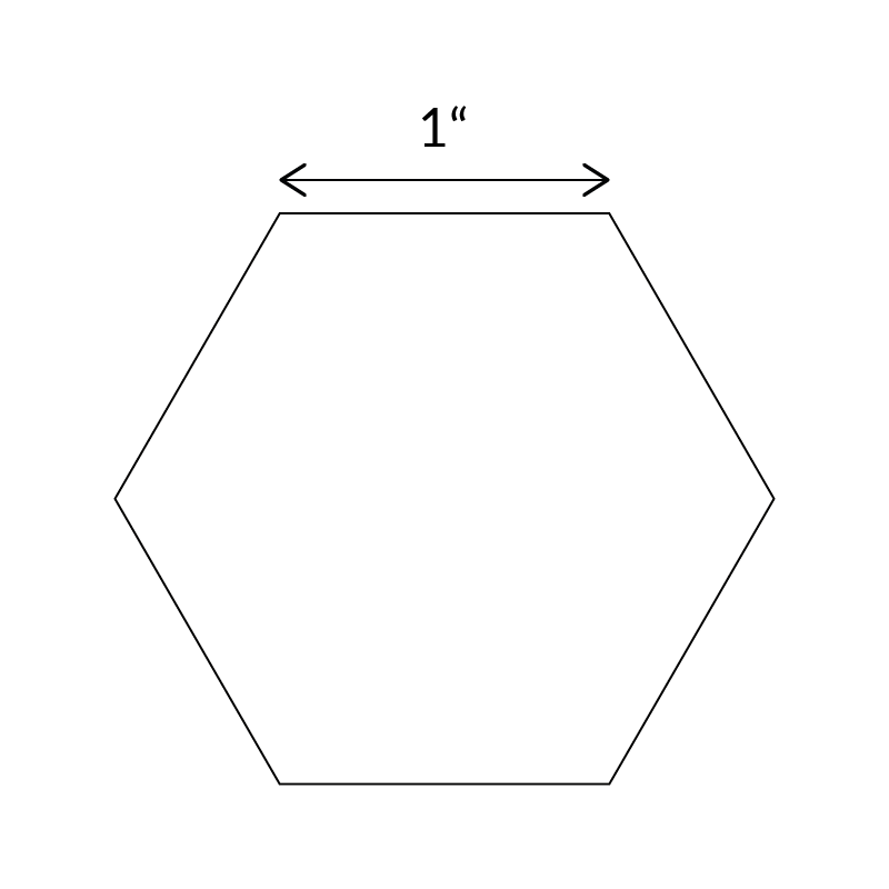 Sew &amp; Quilt - Modèles d'assemblage de papier anglais 1" Hexagone x 100 