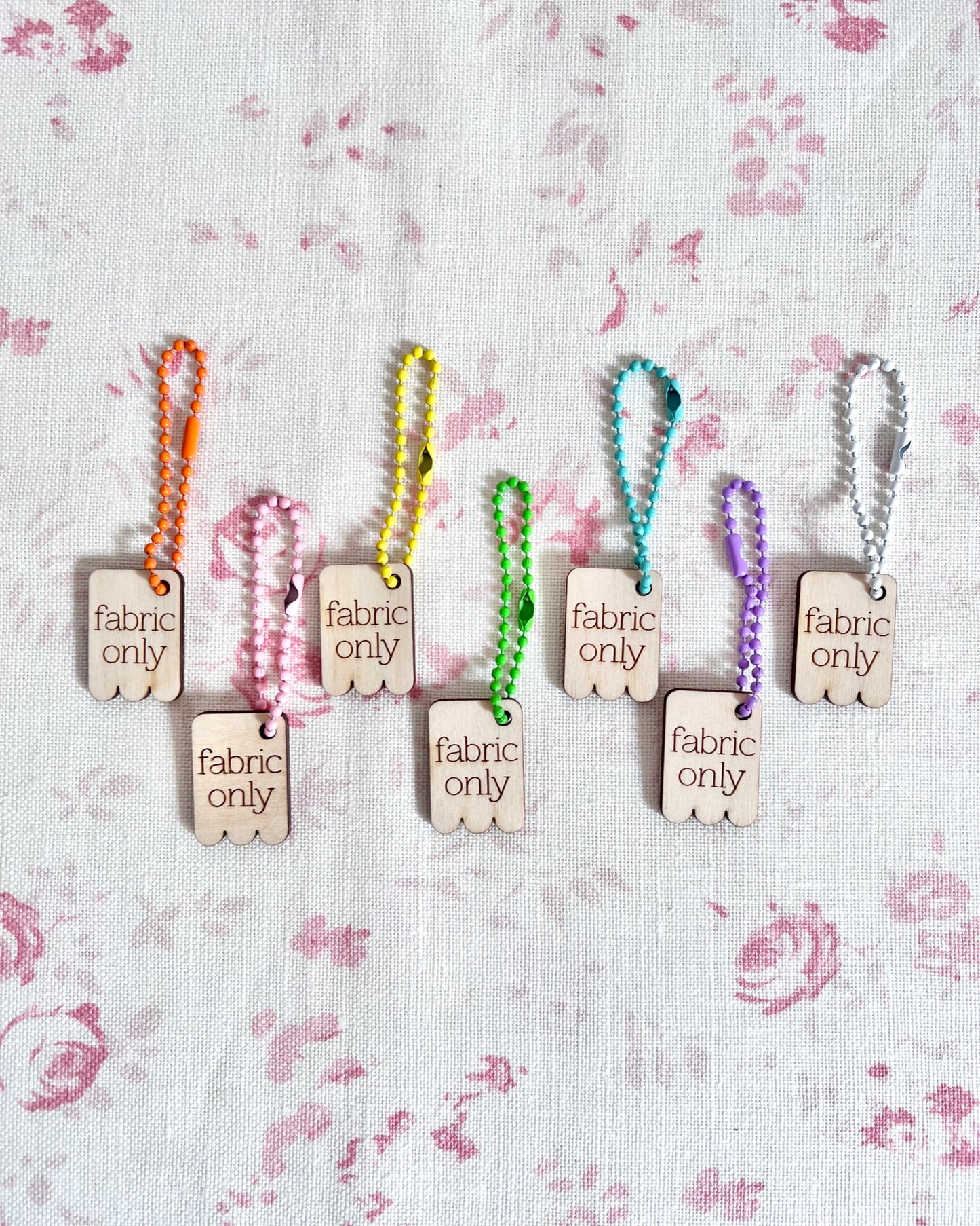 Sweet Wooden Scissor Tag - 'Fabric Only'