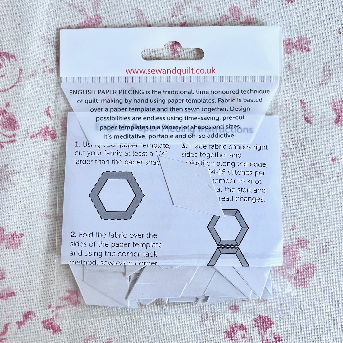 Sew &amp; Quilt - Plantillas de piezas de papel inglés 1" Diamante x 100 