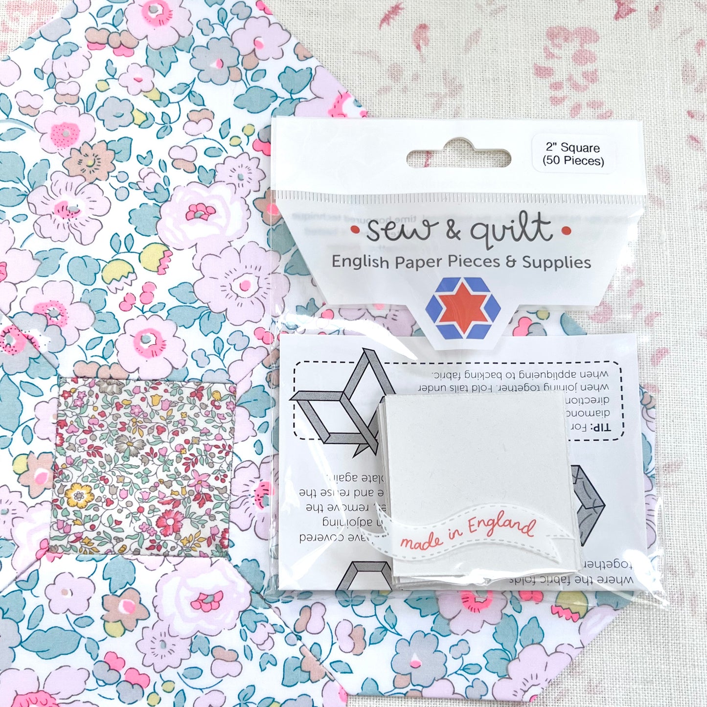 Sew & Quilt - English Paper Piecing Templates 2" Squares x 50