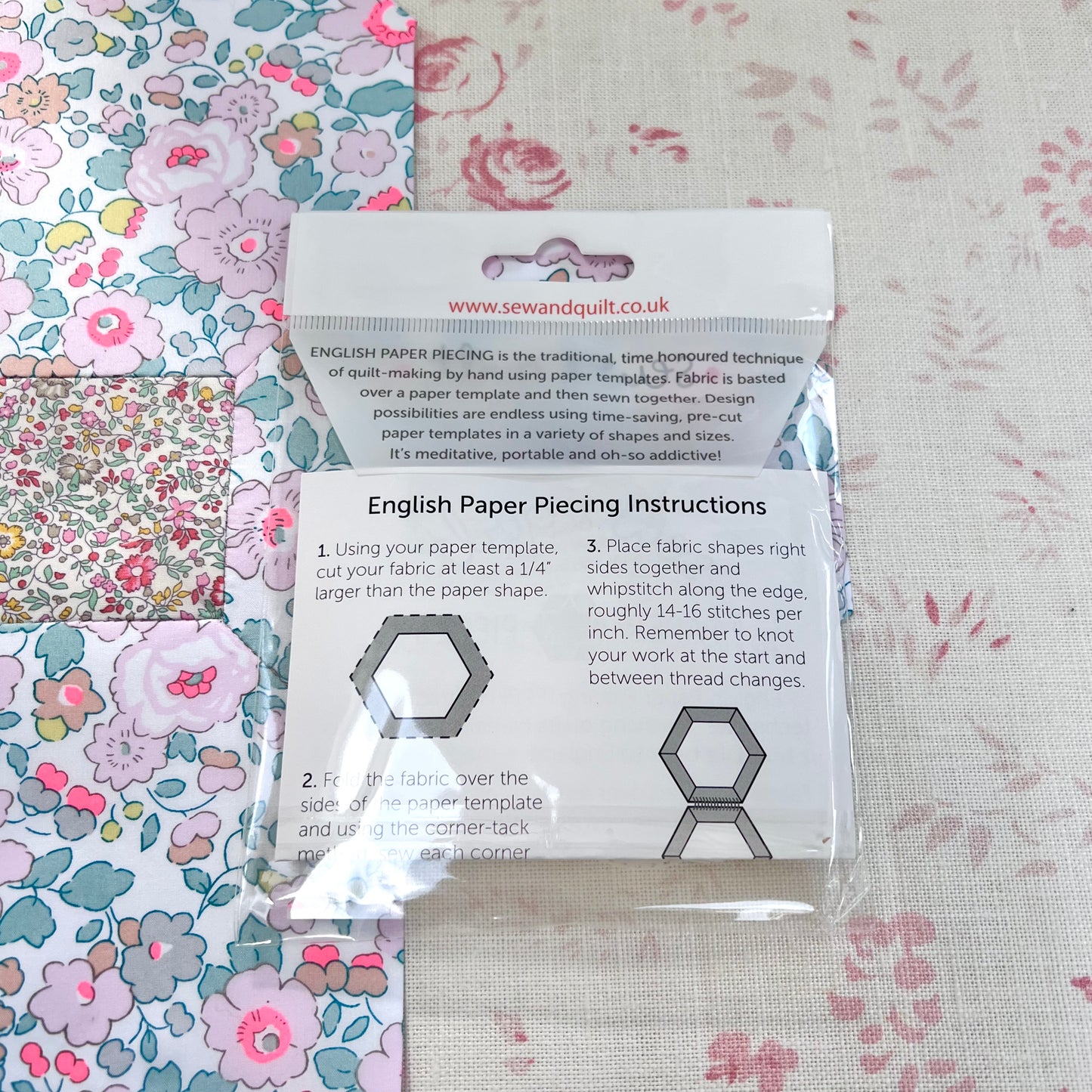 Sew & Quilt - English Paper Piecing Templates 1" Hexagon x 100