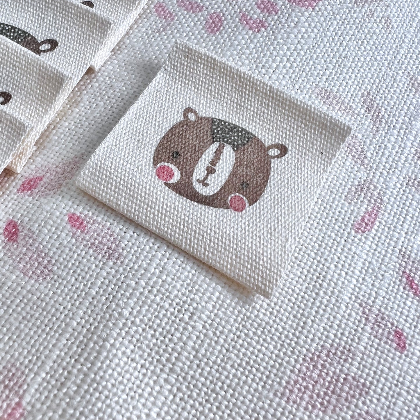 Little Bear Cotton Twill Labels - Sew in