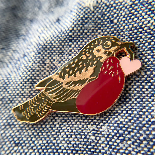 Marjorie the Love Bird Enamel pin