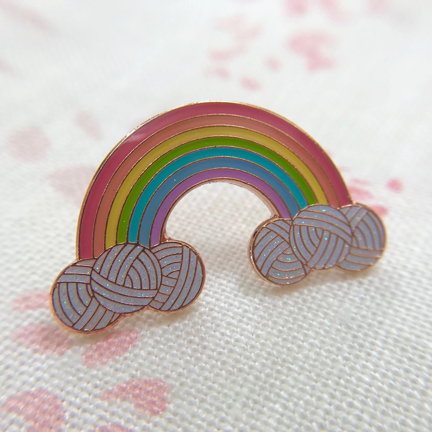 Yarn Rainbow Enamel pin